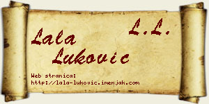 Lala Luković vizit kartica